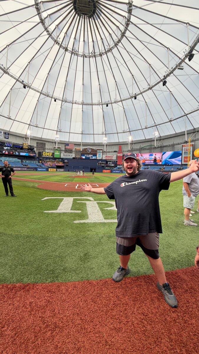 A joyful visit to the Tampa Bay Rays field